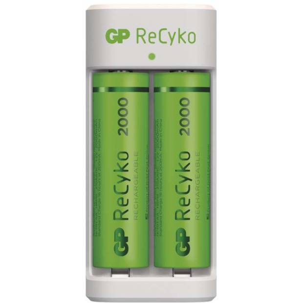 Nabíječka baterií GP Eco E211 + 2× AA ReCyko 2000 GP Batteries