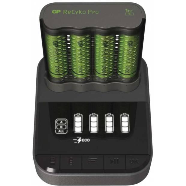 Nabíječka baterií GP Pro P461 + 4× AA ReCyko 2700 + DOCK GP Batteries