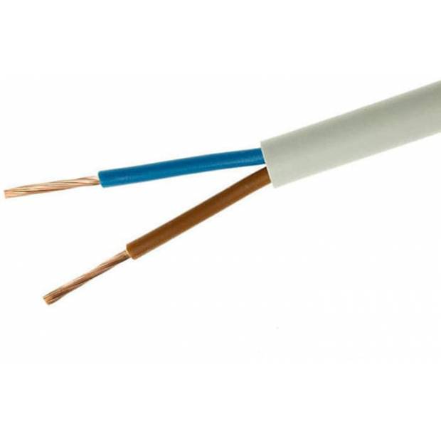 Kabel CYLY oválný 2x0,5mm bílý H03VV-F