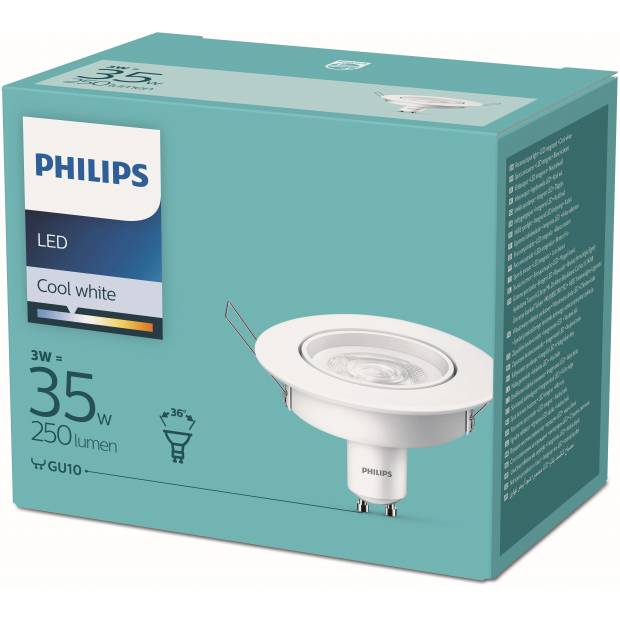 LEDspot žárovka Philips GU10 kit_R 840 36D 35W 1CT/10-DISC 8718699667061 4000K 3W Massive
