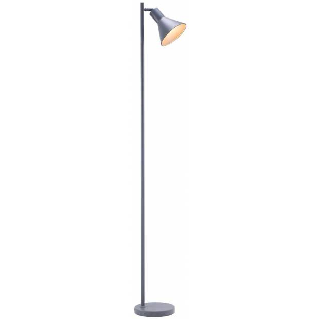 NORDLUX 46734010 Eik - Stojací lampa s klasickým stínidlem 144cm, šedá Nordlux