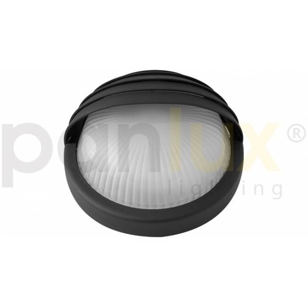 LUNA GRILL MAT přisazené stropní a nástěnné kruhové svítidlo 75W, černá Panlux