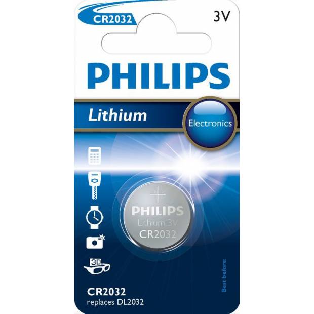 Knoflíková 3V lithiová baterie CR2032 / 01B Philips