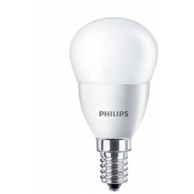 Matová LED žárovka E14 malá baňka životnost 15000hod Philips barva světla Žárovkové světlo