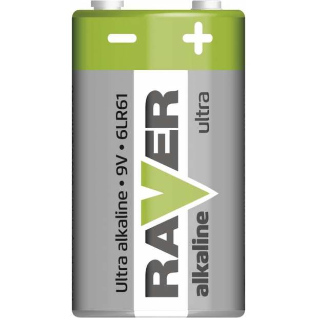 Alkalická baterie RAVER 6LF22 (9V), blistr Raver