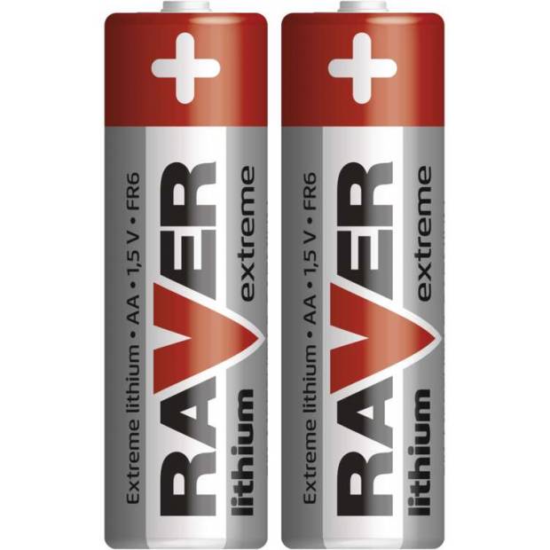 Lithiová baterie RAVER FR6 (AA), blistr Raver