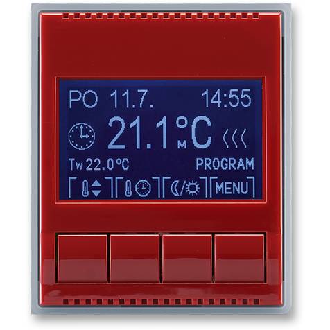 3292E-A10301 24 termostat univerzální Element programovatelný karmínová-ledová šedá ABB ABB