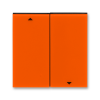 3559H-A00662 66 kryt spínače žaluziového dělený s potiskem oranžová/kouř. černá ABB