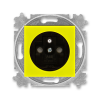 5519H-A02357 64 jednozásuvka chráněná žlutá/kouřová černá ABB