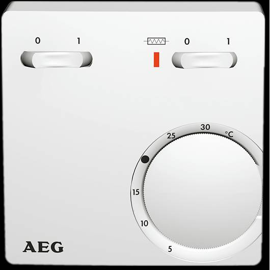 RT 602 SN SZ Prostorový termostat nad omítku s vypínačem přímotopu AEG