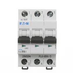 PL6-B50/3 Jistič třífázový 50A Eaton 286594