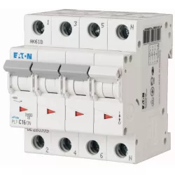 PL7-C6/3N Jistič třífázový čtyřpólový 6A Eaton 263992