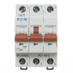 PL7-C4/3 Jistič třífázový 4A Eaton 263405
