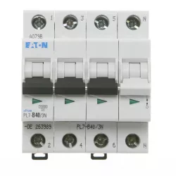 PL7-B40/3N Jistič třífázový čtyřpólový 40A Eaton 263989
