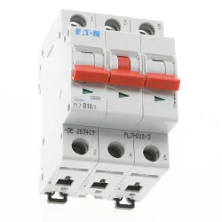 PL7-D10/3 Jistič třífázový 10A Eaton 263419