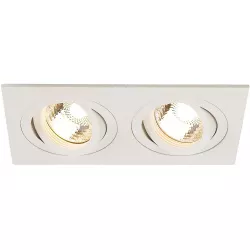 NEW TRIA II Downlight 2xGU10 vestavné stropní svítidlo hranaté výklopné výběr barev