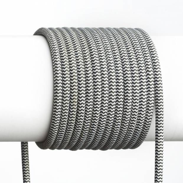 FIT textilní kabel 3X0,75 1bm černá/bílá  SLV