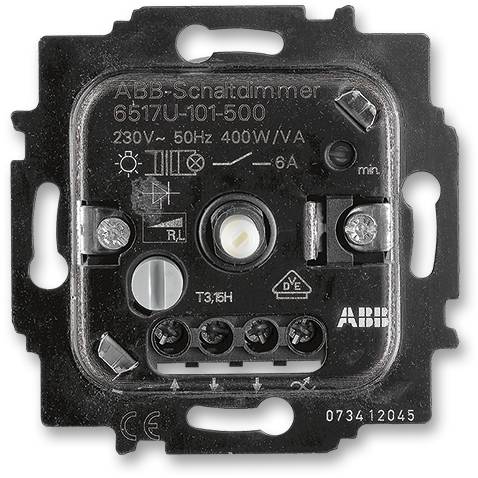 6517-0-0018 ABB Přístroj otočného stmívače s tlačítkovým spínačem (6517 U-101-500)