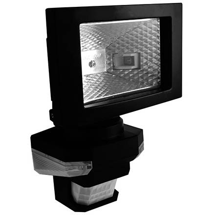 VANA S venkovní reflektorové svítidlo se senzoremem a LED přisvícením, černá - teplá bílá Panlux
