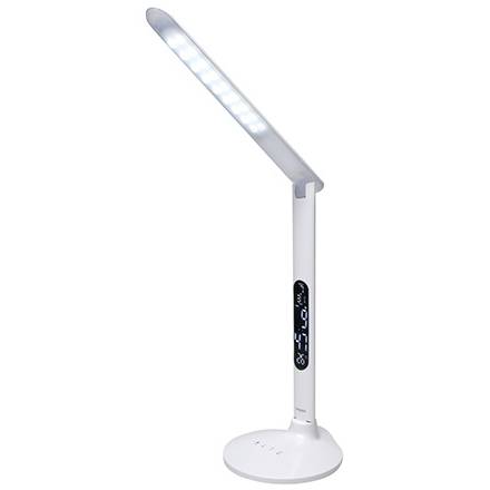 TESSA designová multifunkční stolní  LED lampa s displejem, bílá Panlux
