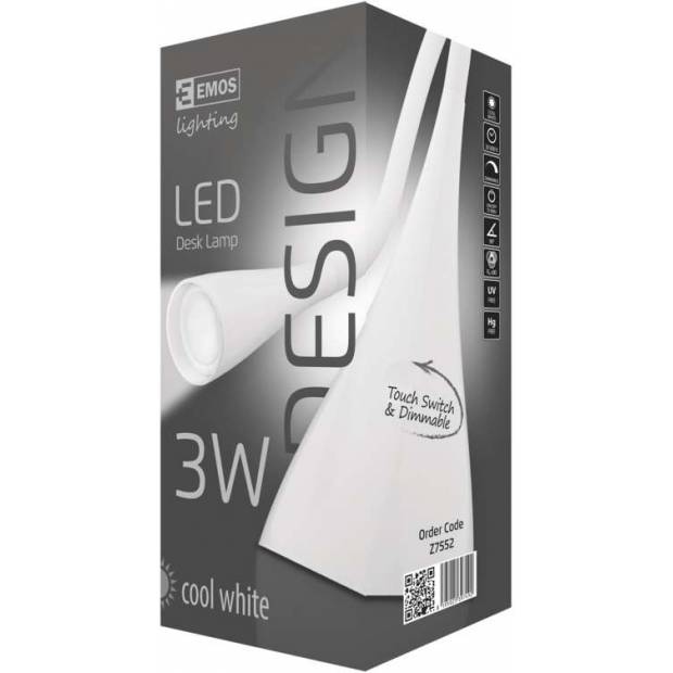 LED stolní lampička DEL-1211W bílá EMOS