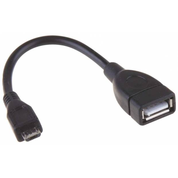 Kabel USB 2.0 A/F- micro B/M OTG 15 cm EMOS