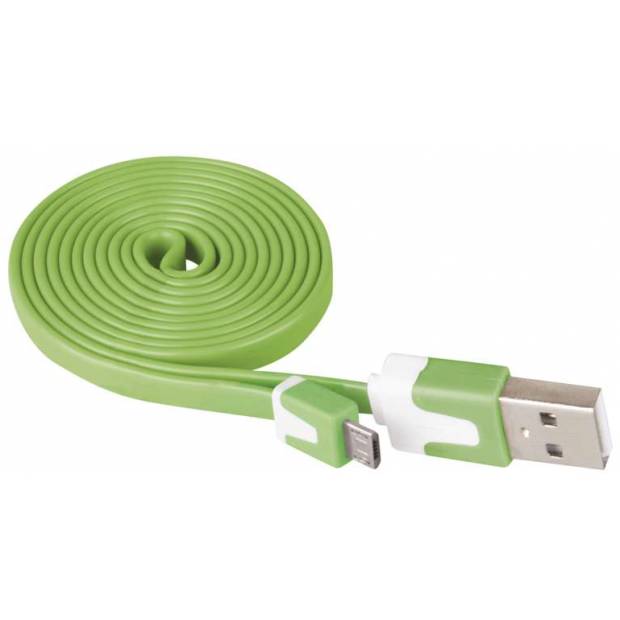 Kabel USB 2.0 A/M - micro B/M 1m zelený EMOS
