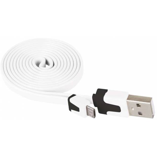 Kabel USB 2.0 A/M - micro B/M 1m bílý EMOS
