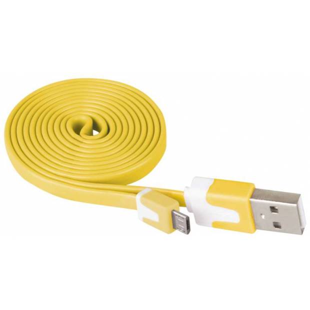 Kabel USB 2.0 A/M - micro B/M 1m žlutý EMOS
