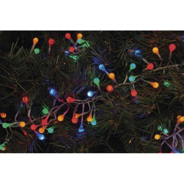 288 LED řetěz – ježek, 2,4m, multicolor, časovač Emos