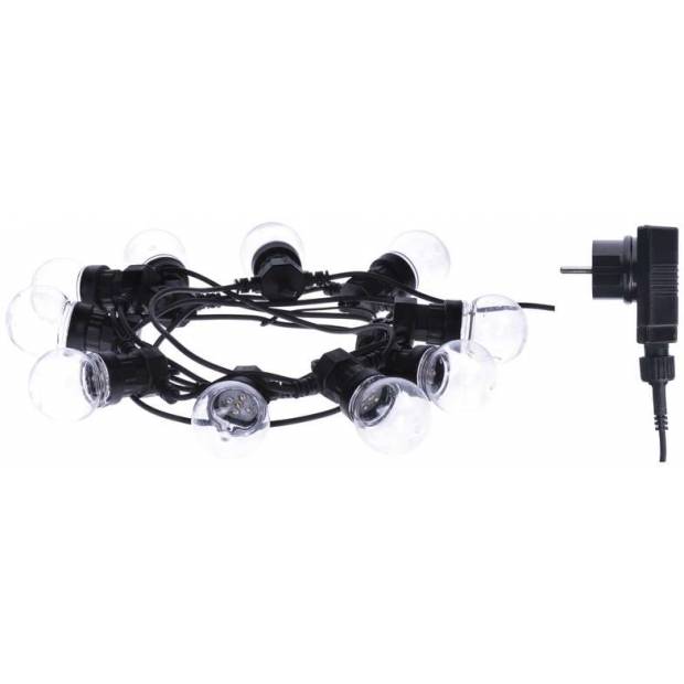 LED světelný řetěz – 10× párty žárovky čiré, 5m, teplá bílá EMOS Lighting