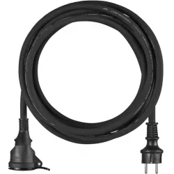 Neoprenový prodlužovací kabel spojka 5m 3x 1,5mm, černá EMOS