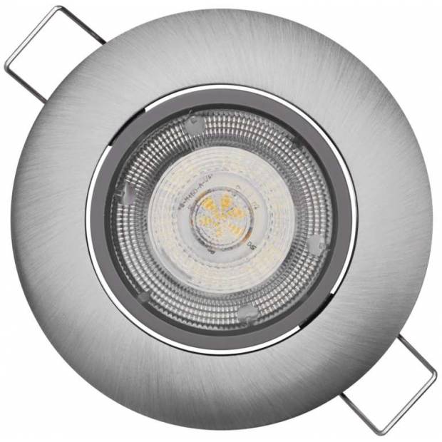 LED bodové svítidlo Exclusive stříbrné, 8W teplá bílá EMOS