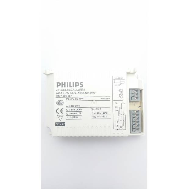 Předřadník pro 1 a 2 zdroje 18W PL-T PL-C teplý start Philips