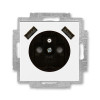 5569H-A22357 62 jednozásuvka s kolíkem a 2x USB nabíjením bílá/kouřová černá ABB