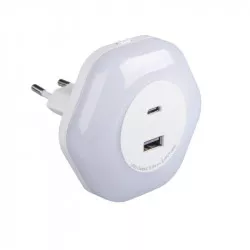 BOLA LED 2xUSB WW W   Svítidlo LED do zásuvky Kanlux