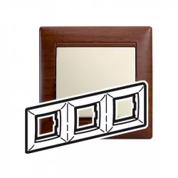 Legrand 770331 Trojrámeček tónované dřevo Valena