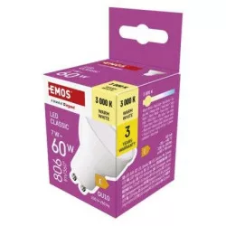 LED žárovka Classic MR16 / GU10 / 7 W (60 W) / 806 lm / teplá bílá EMOS