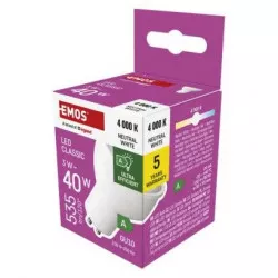 LED žárovka Classic MR16 / GU10 / 3 W (40 W) / 535 lm / Neutrální bílá EMOS